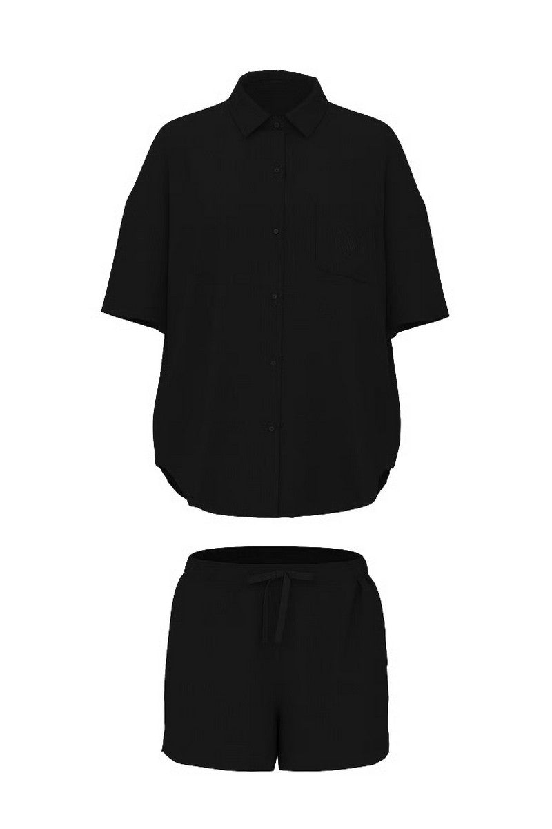 Сатиновая пижама 481822556 black