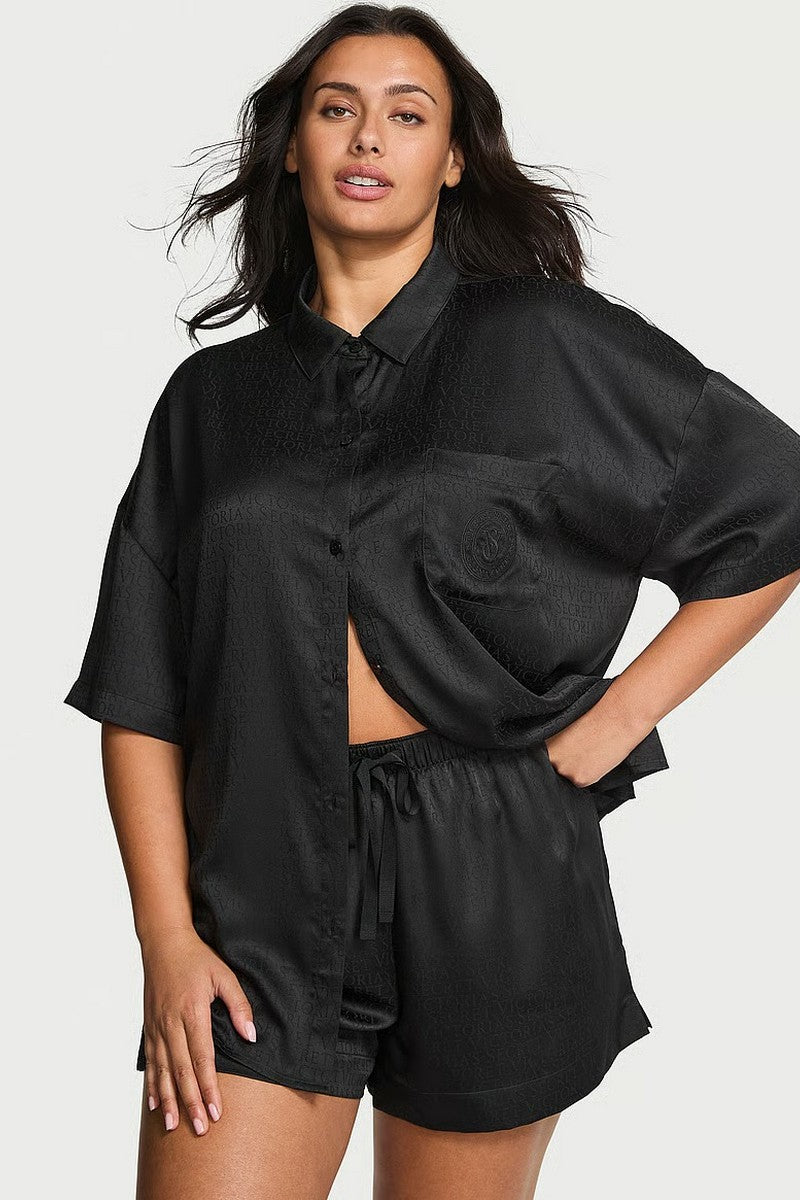 Сатиновая пижама 481822556 black
