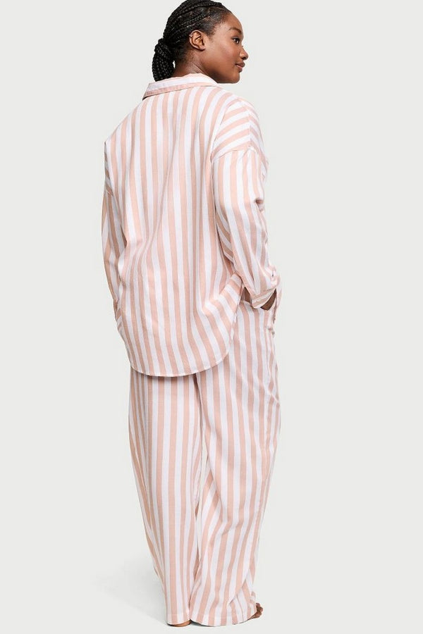 Пижама в полоску 542959653 white/beige