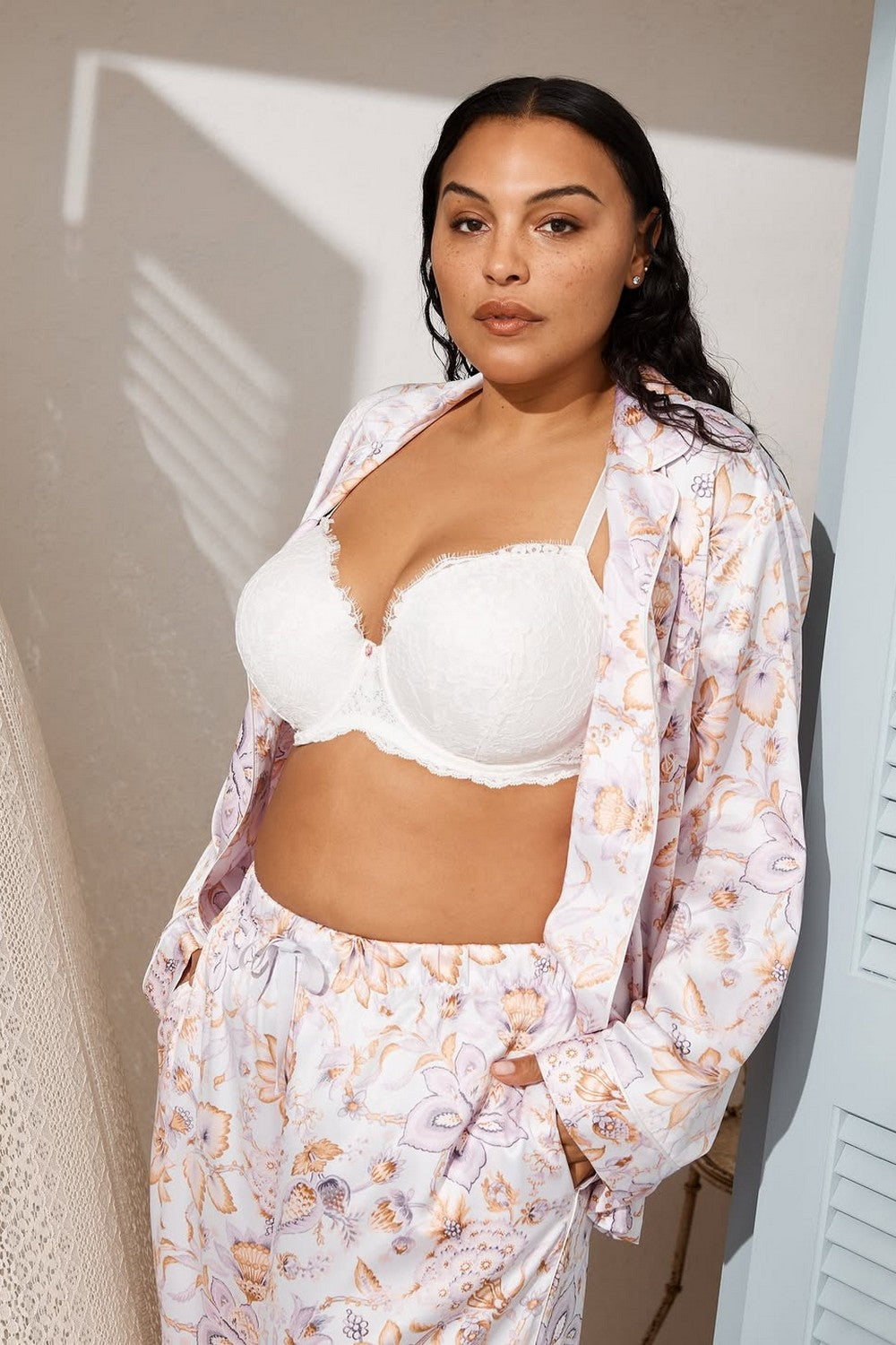 Атласна піжама 582500911 lilac