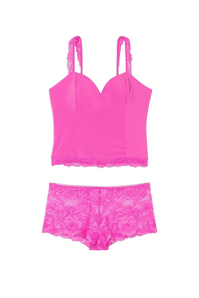 Мереживна піжама 63221572 pink