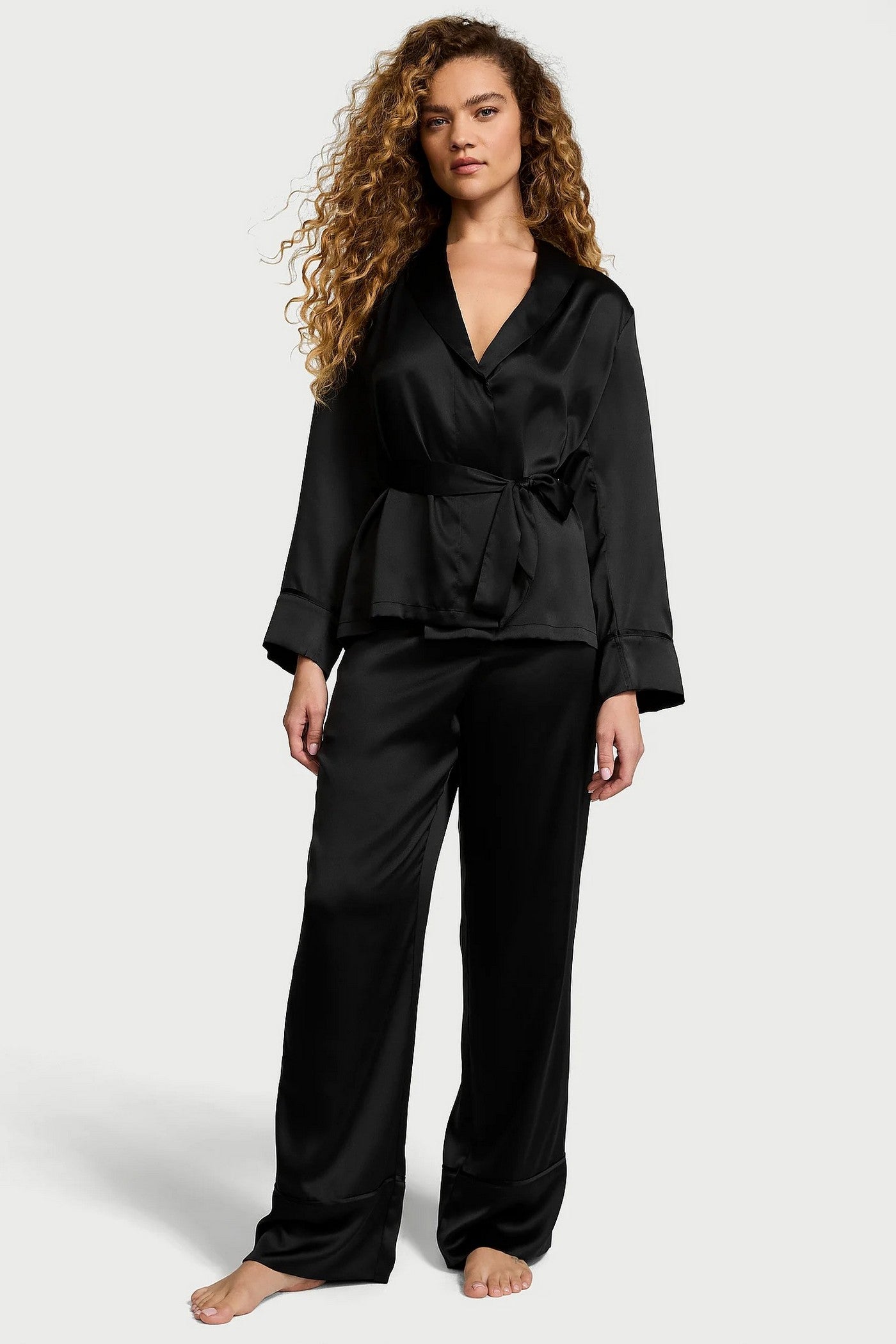 Сатиновая пижама 669285113 black