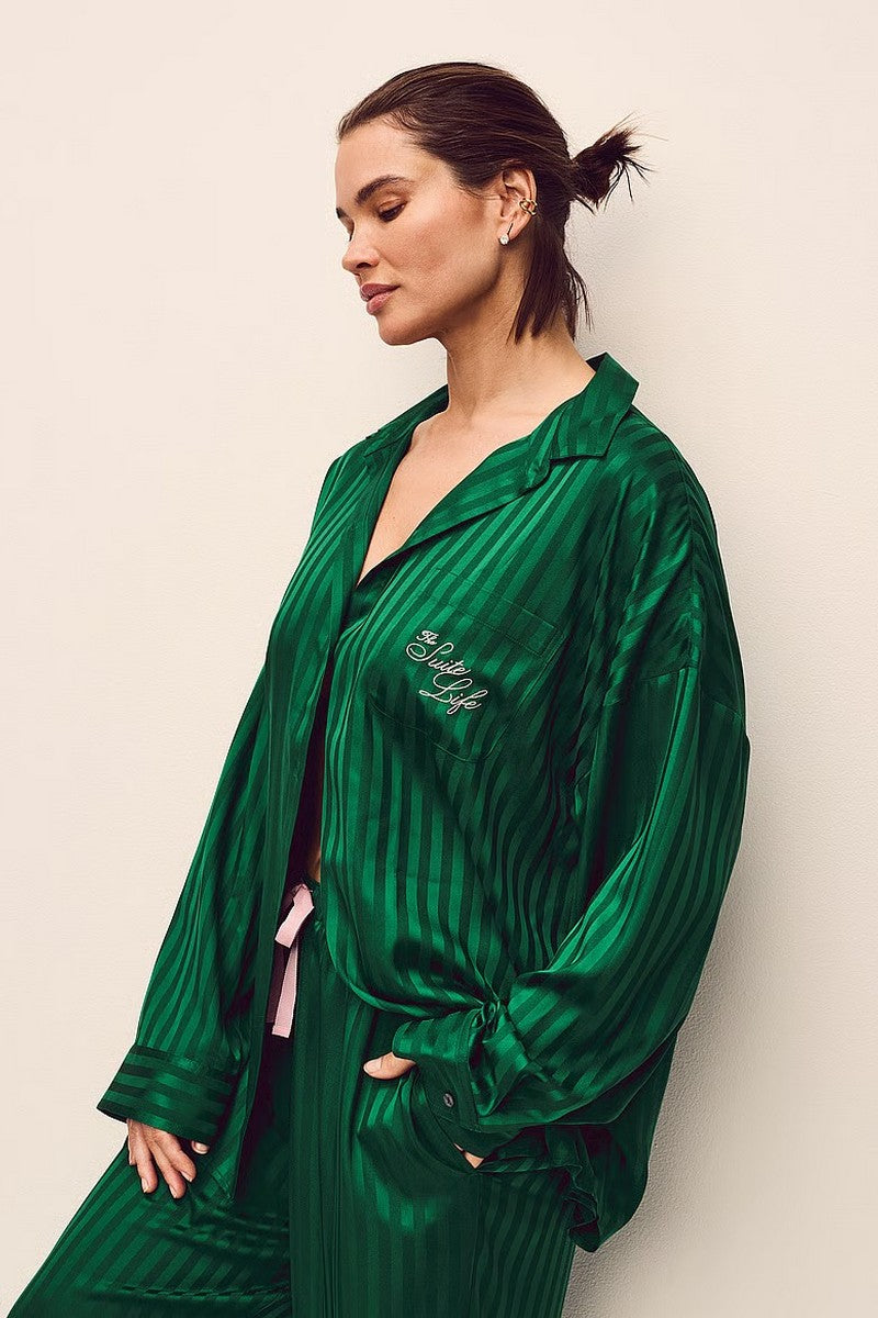 Сатинова піжама 671626944 green Victoria`s Secret