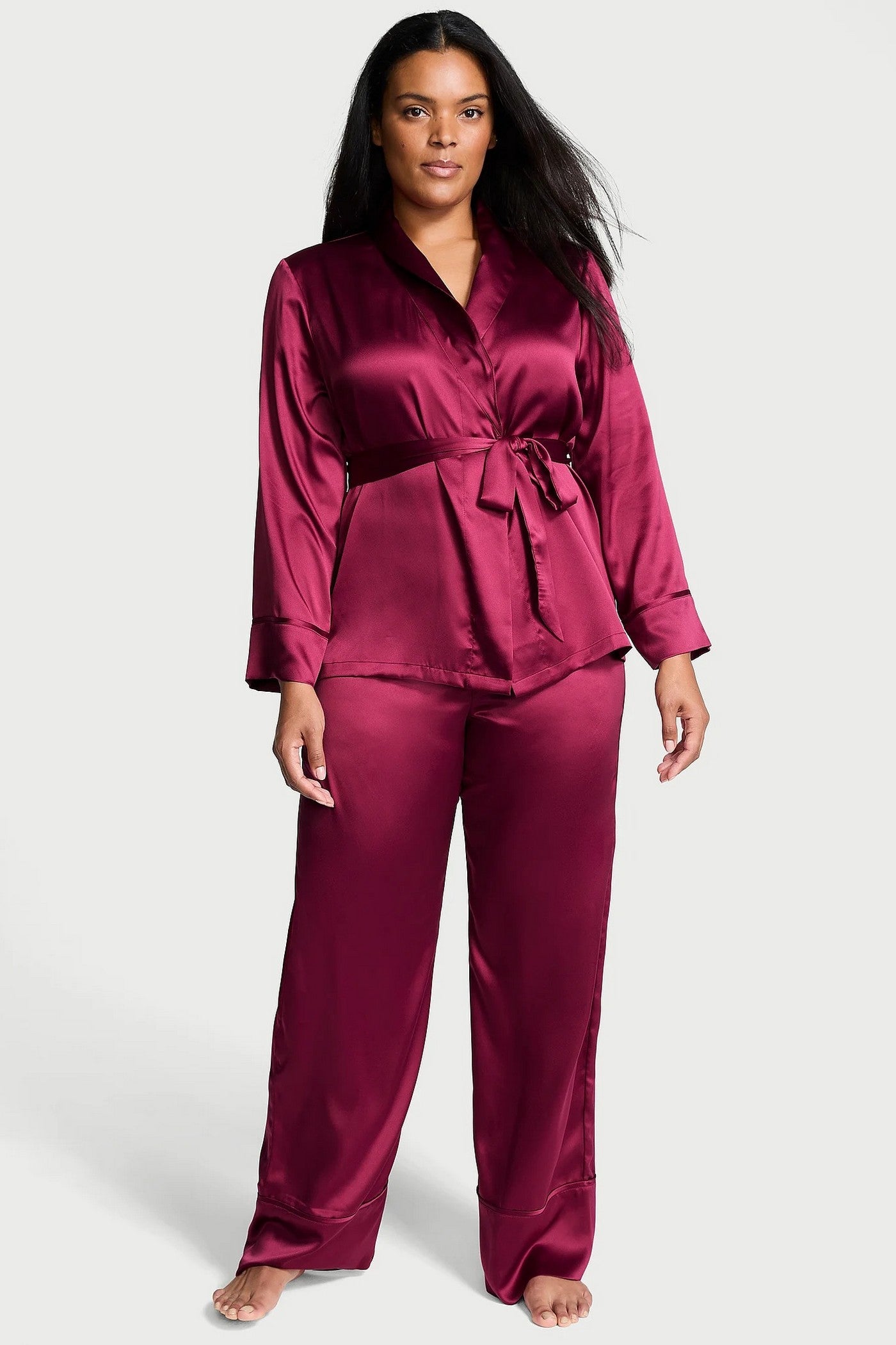 Сатиновая пижама 676768821 bordo