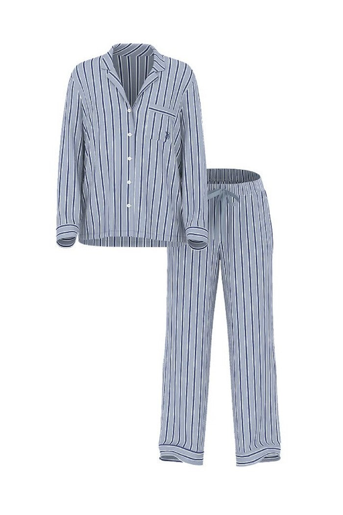 Бавовняна піжама 748361983 blue/gray Victoria`s Secret