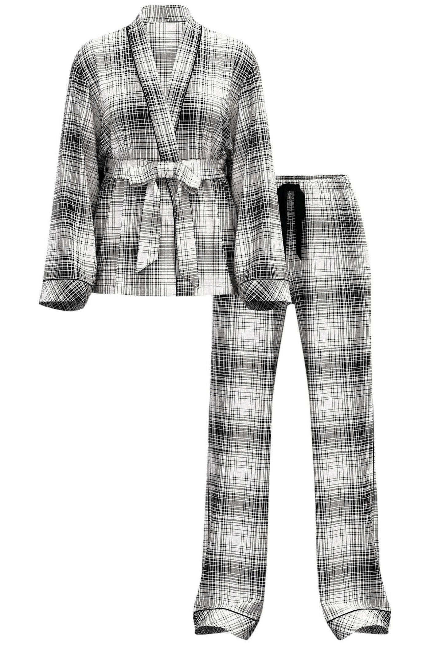 Пижама с кардиганом 811791586 gray