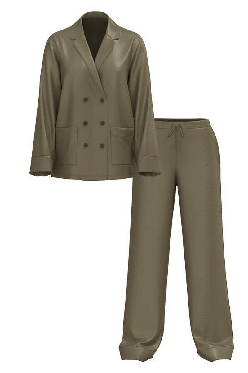 Атласная пижама 931365058 green