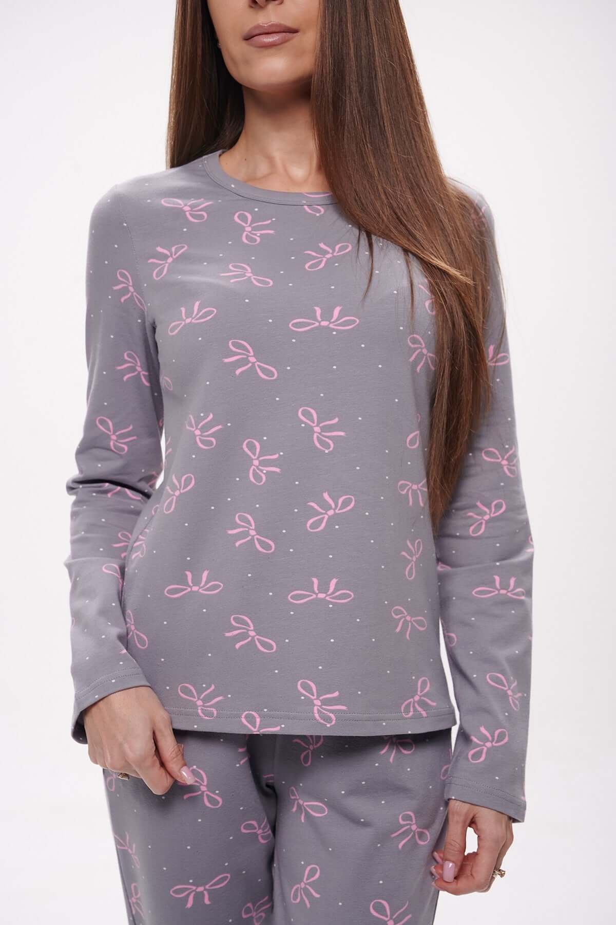 Хлопковая пижама 1703 gray