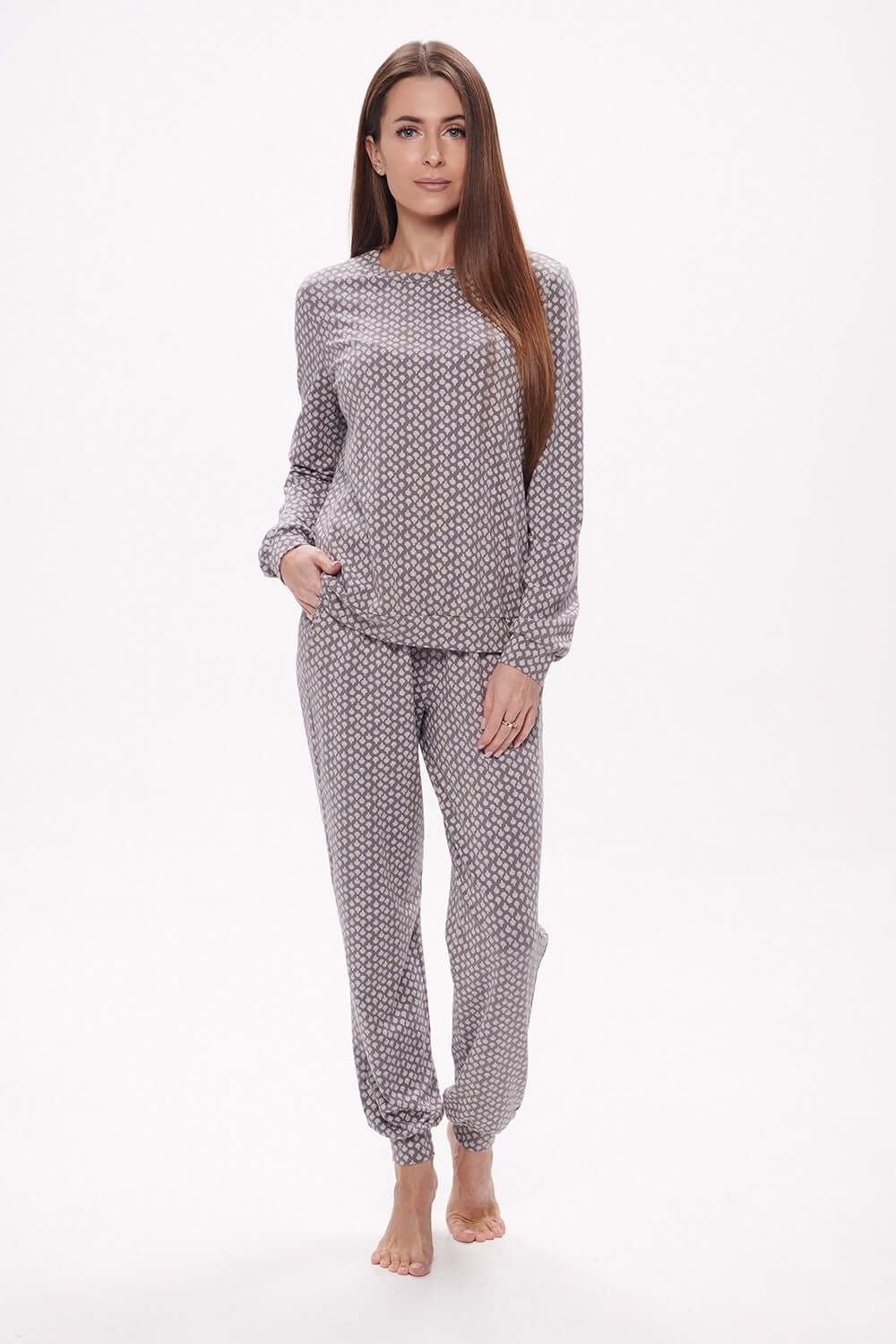 Хлопковая пижама 1704 gray