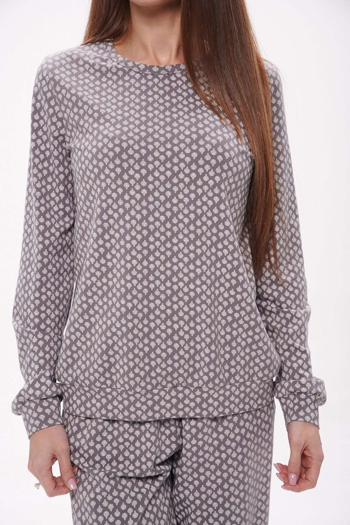 Хлопковая пижама 1704 gray