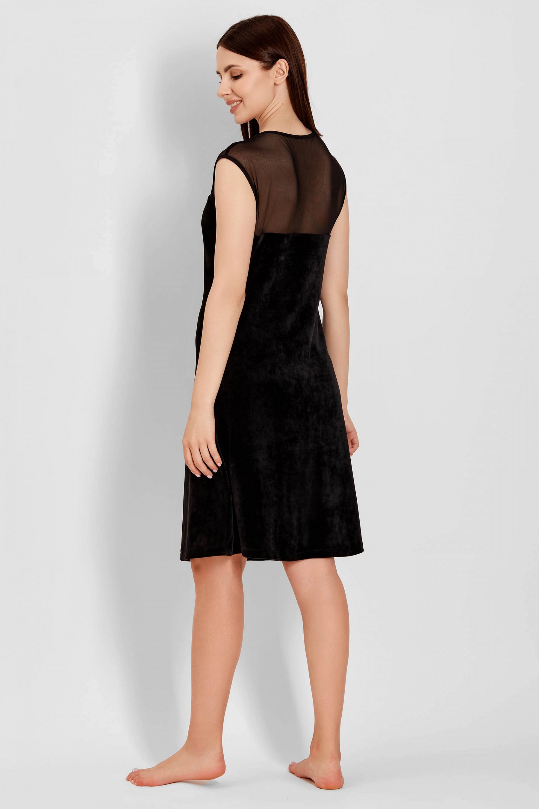 Велюровое платье с болеро 6055 01 black