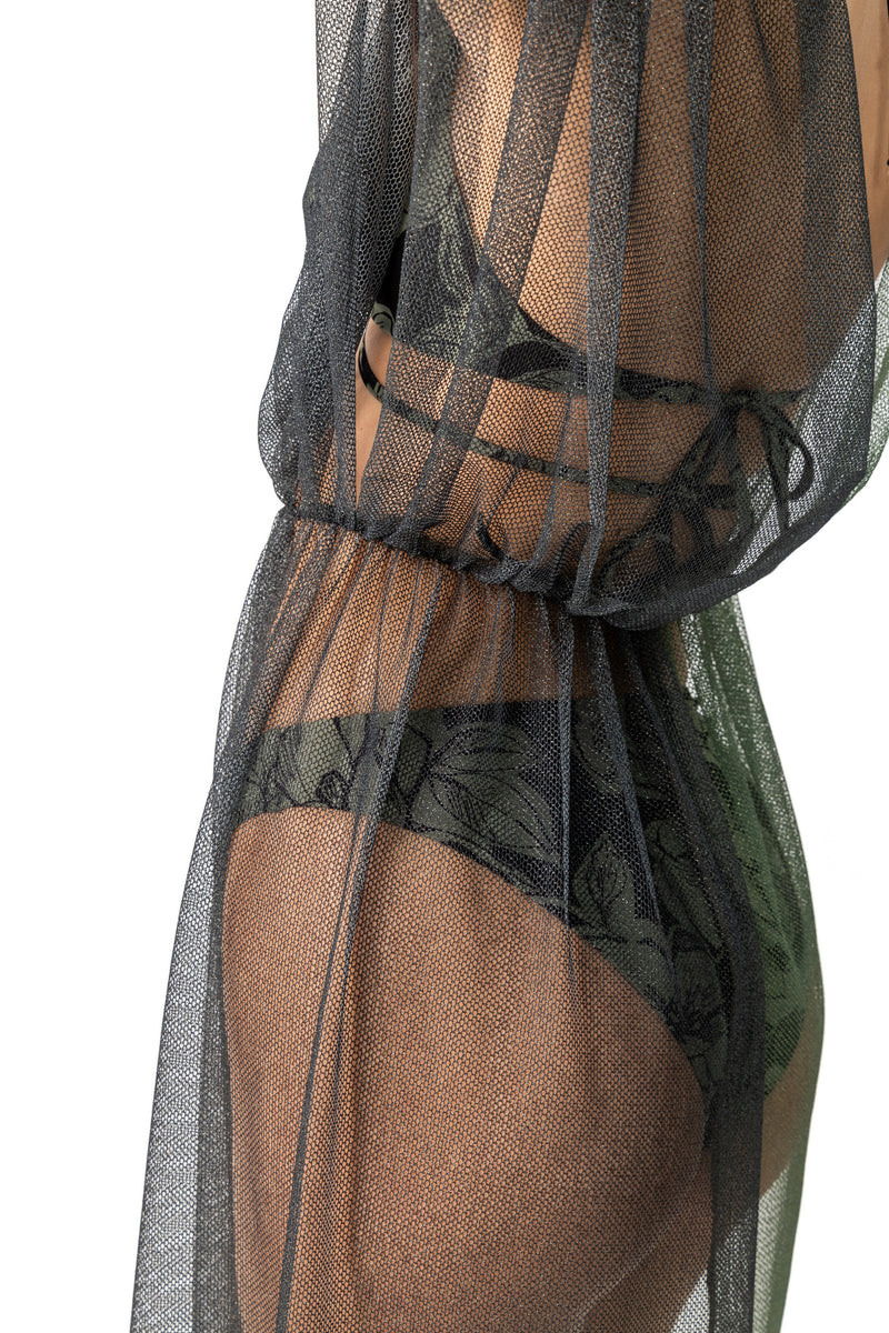 Пляжное платье 6814/31 Violetta green/black