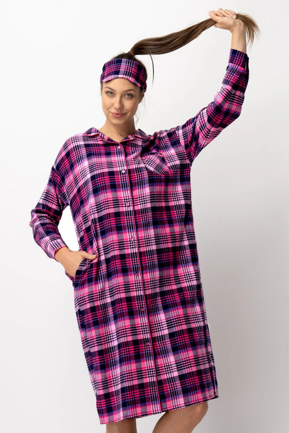 Фланелевое платье-халат LND 490 B25