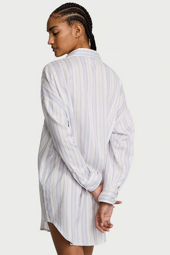 Домашня сорочка 554608633 white/blue Victoria`s Secret