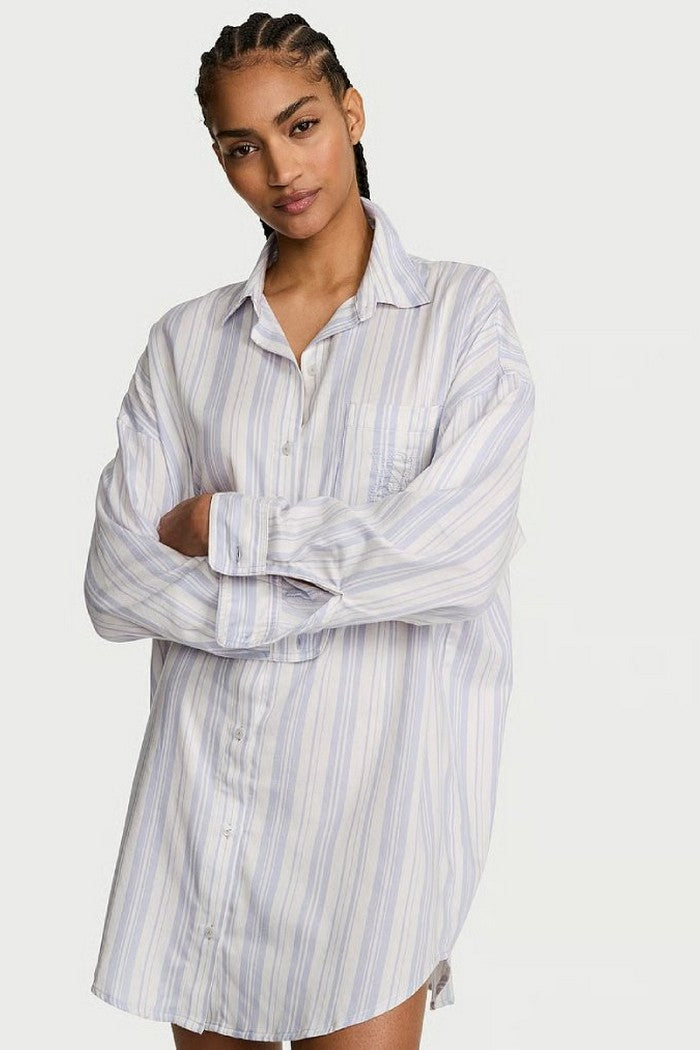 Домашня сорочка 554608633 white/blue Victoria`s Secret