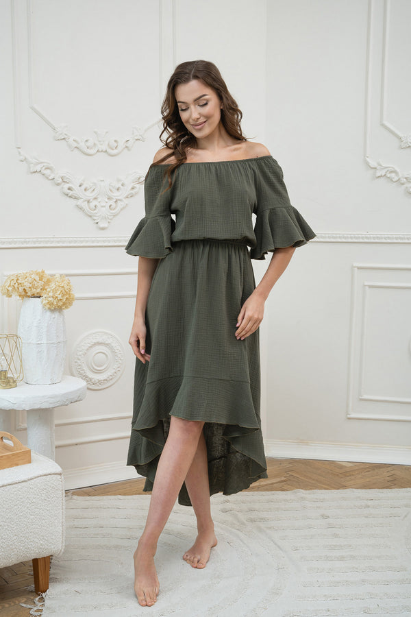 Сукня з мусліну 1500 olive