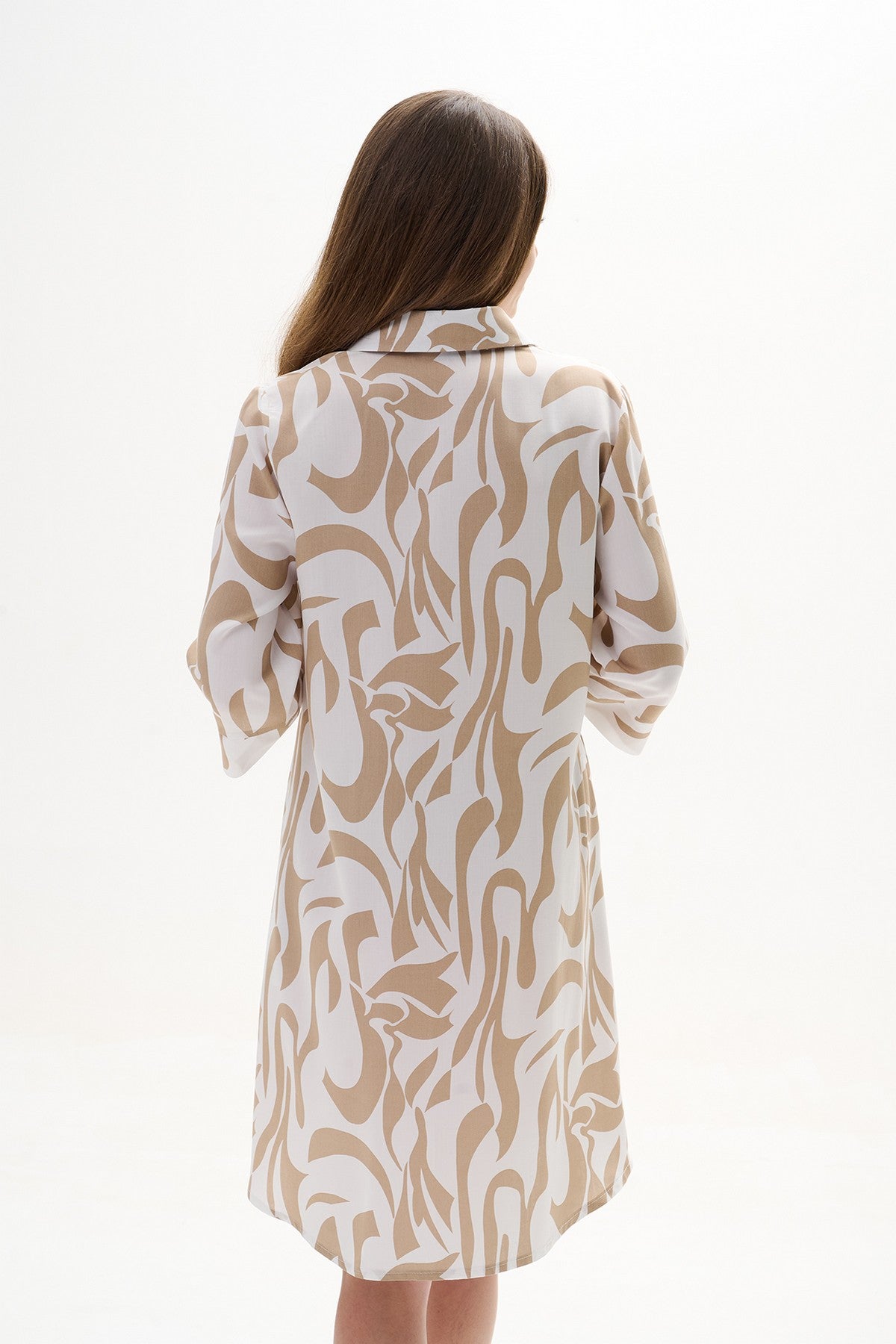 Хлопкове плаття-сорочка 1810 beige Wiktoria