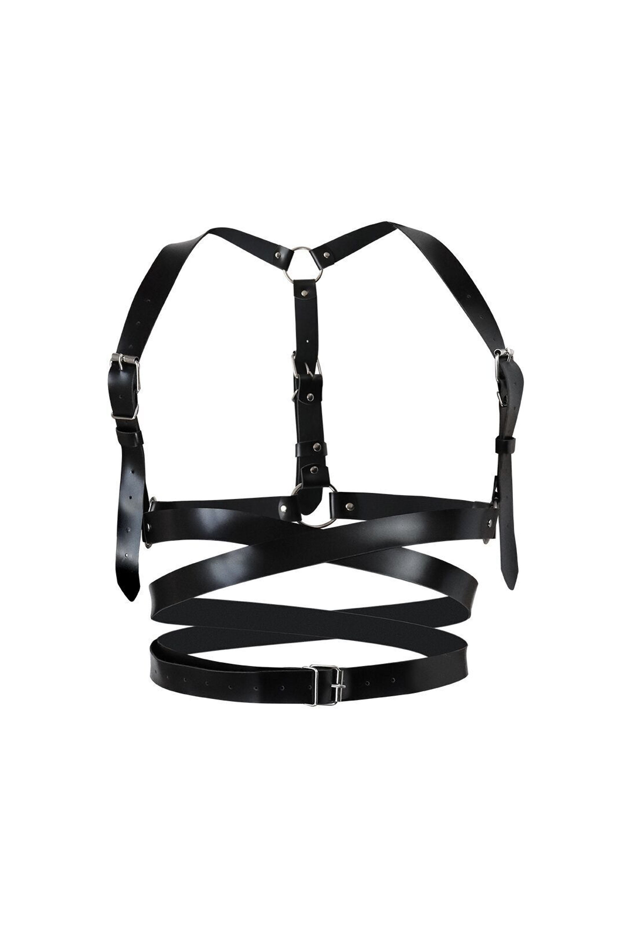 Кожаная портупея Melani Leather harness black