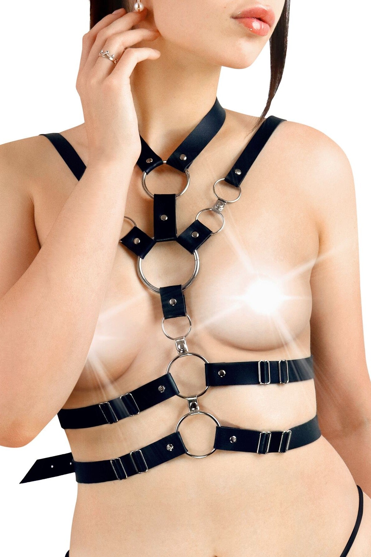 Кожаная портупея Roxi black