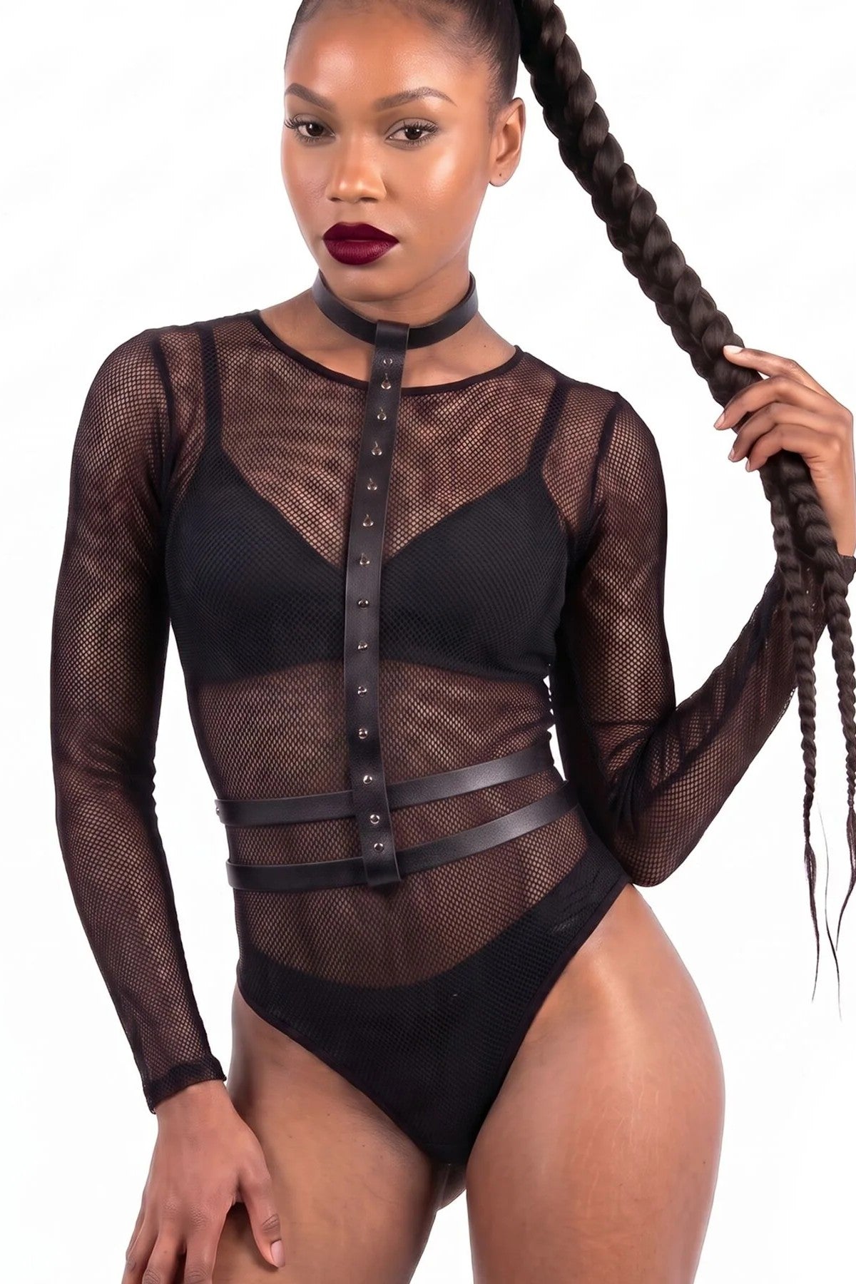 Портупея із шипами Milana black Art of Sex