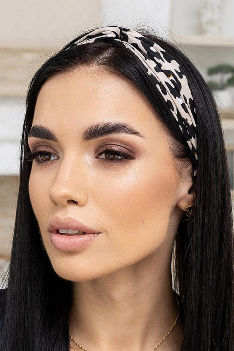 Шелковая повязка на голову ПГ10 beige