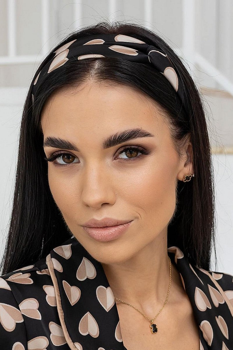 Шелковая повязка на голову ПГ12 heart