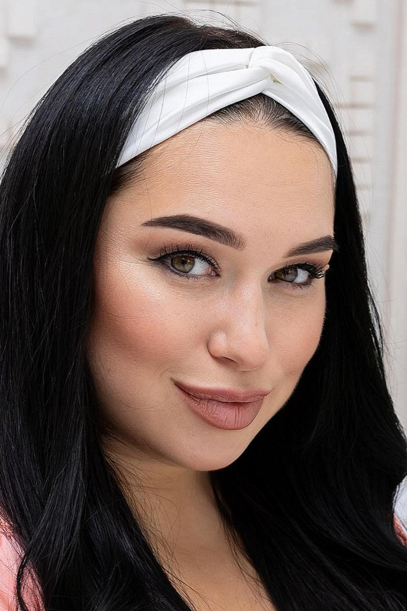 Шелковая повязка на голову ПГ3 ivory