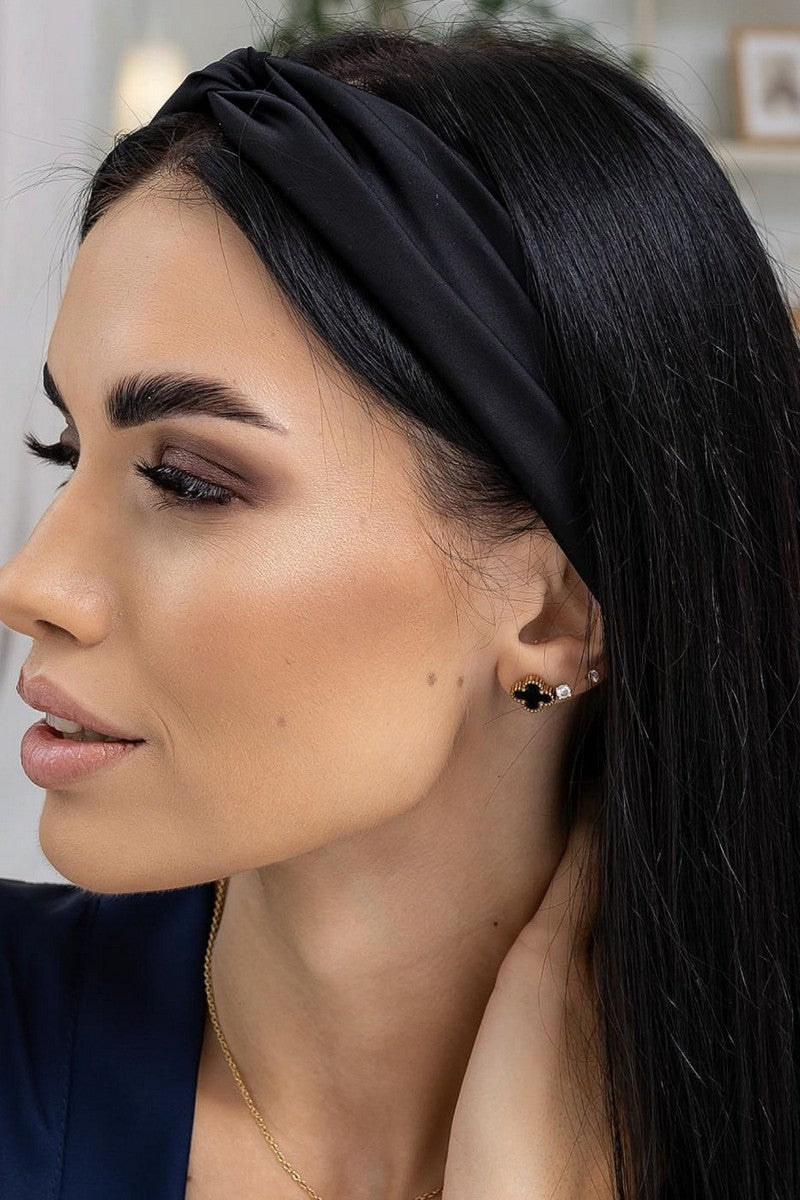 Шелковая повязка на голову ПГ4 black