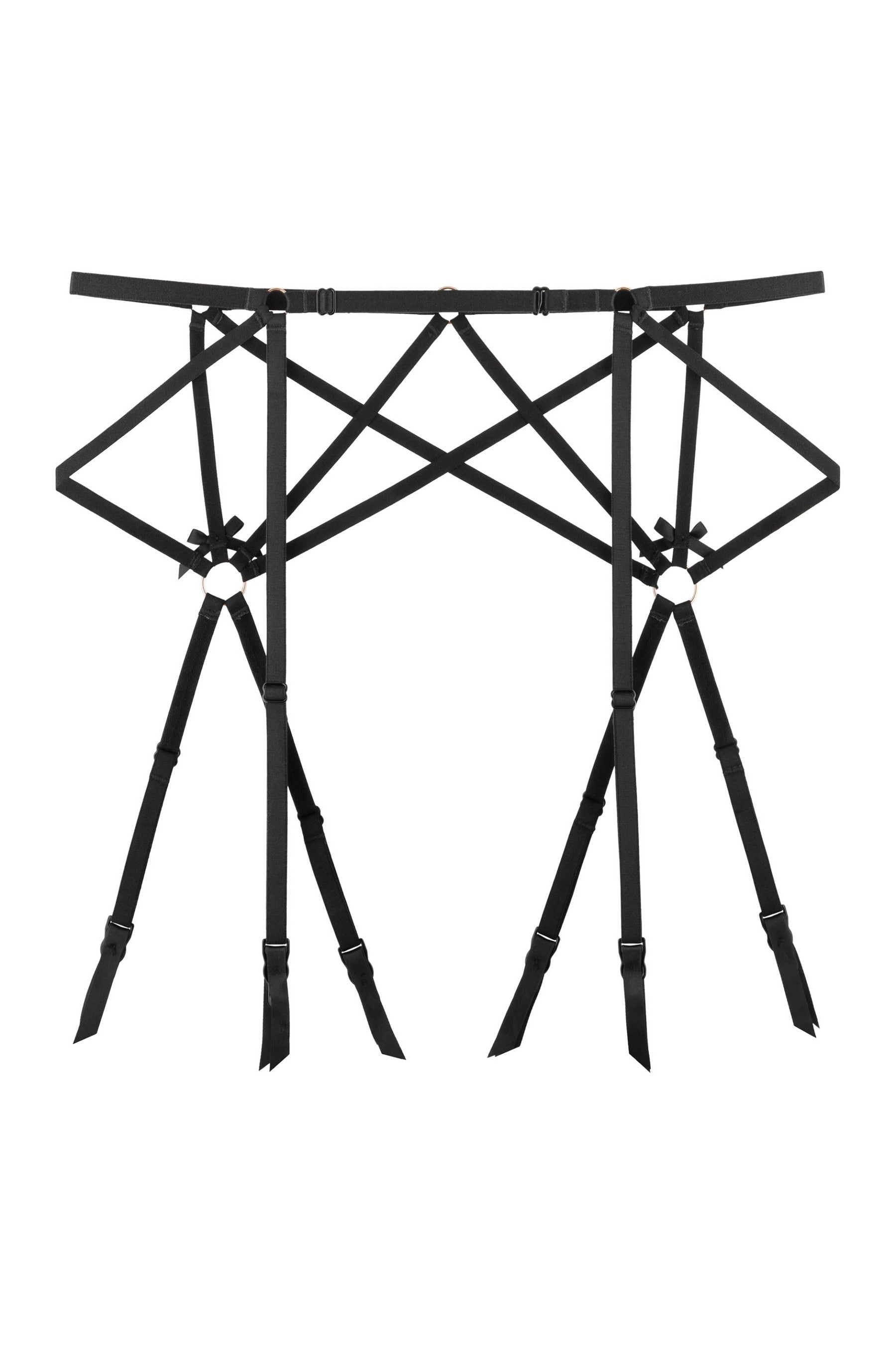 Пояс для чулок из ремешков 8184-50 black
