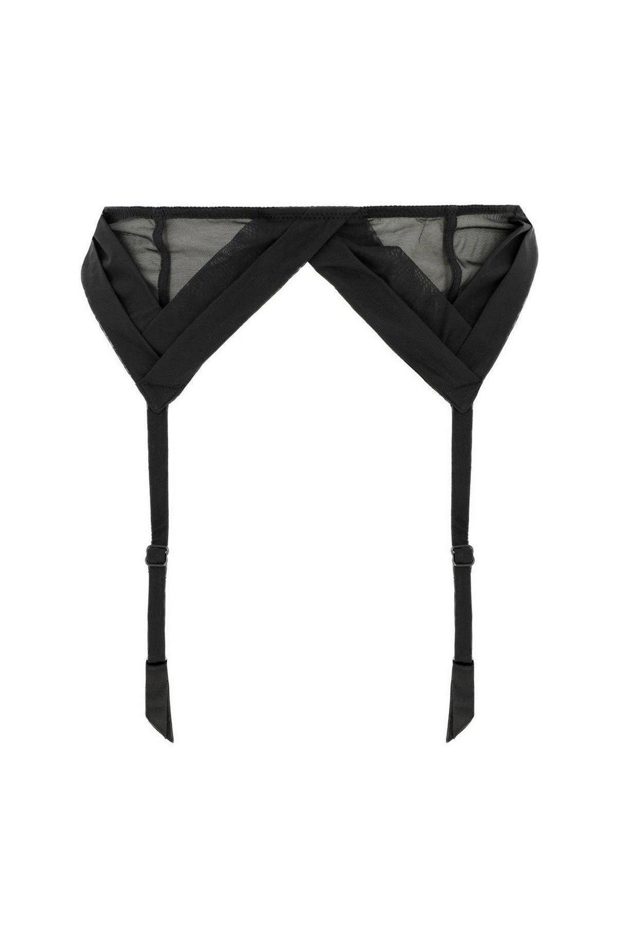 Пояс для чулок из микросетки 0049 noir