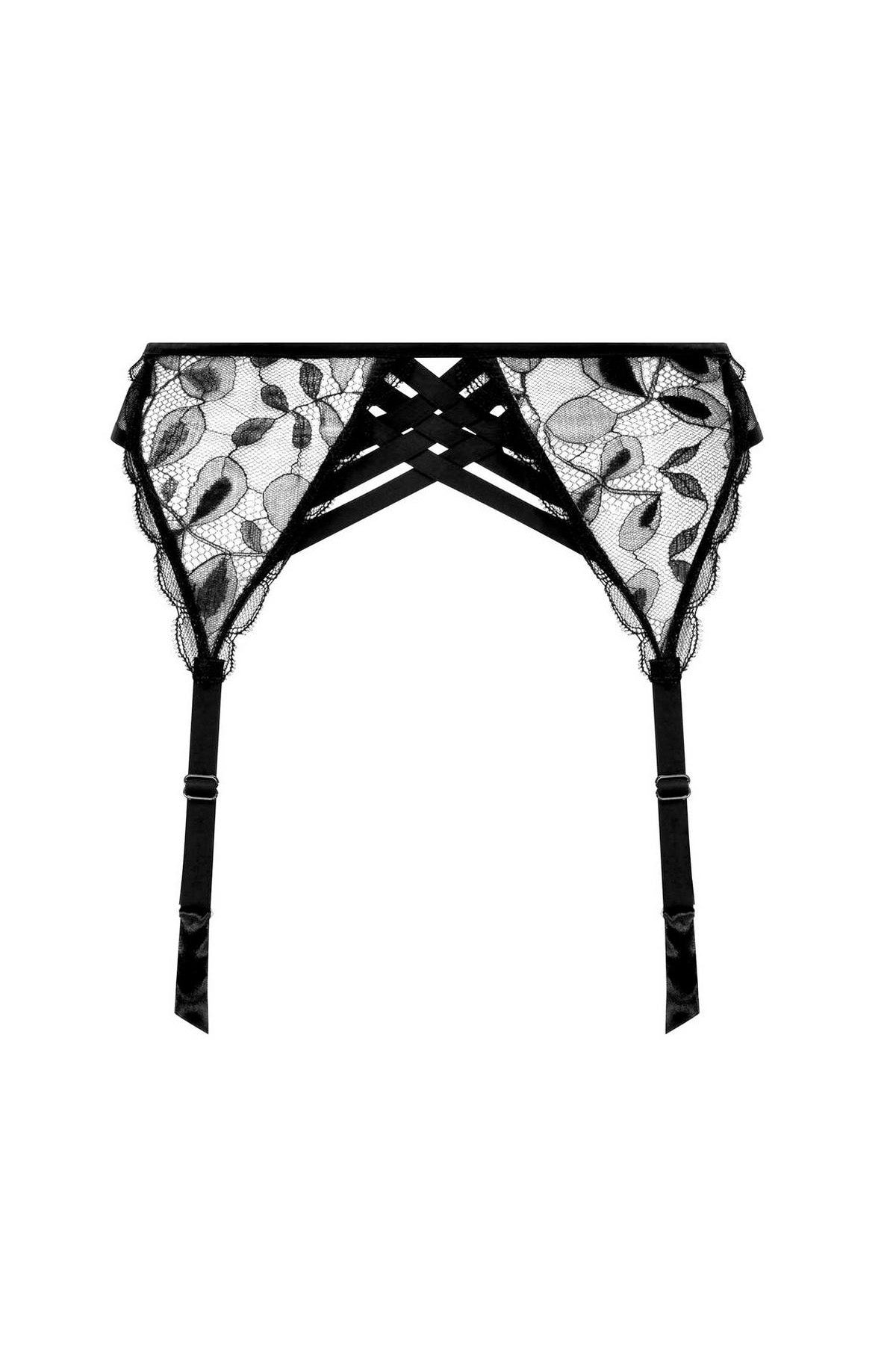 Пояс для чулок с кружевом 07D9 noir