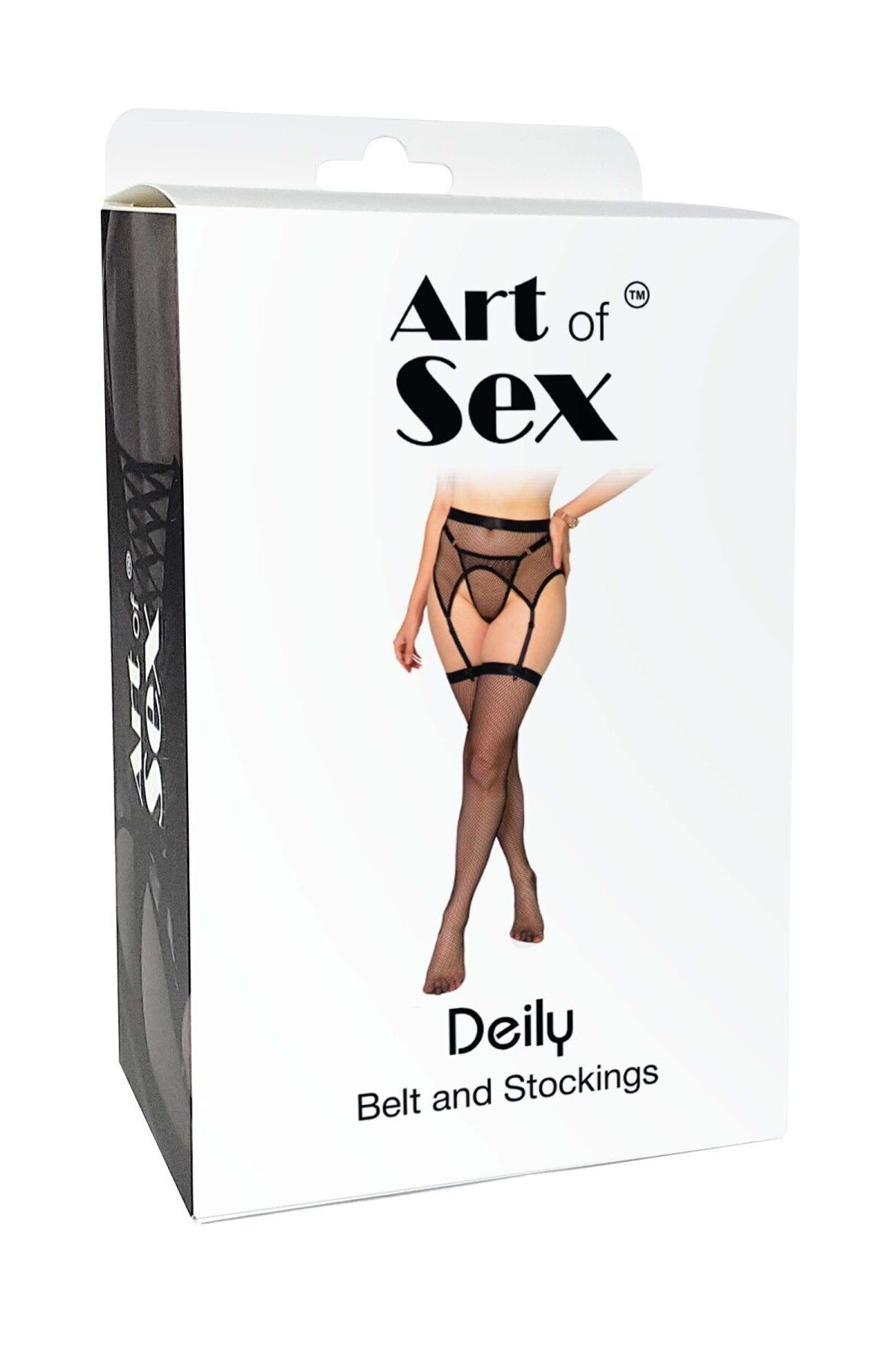 Комплект із сітки (пояс + панчохи) Deily black Art of Sex коробка