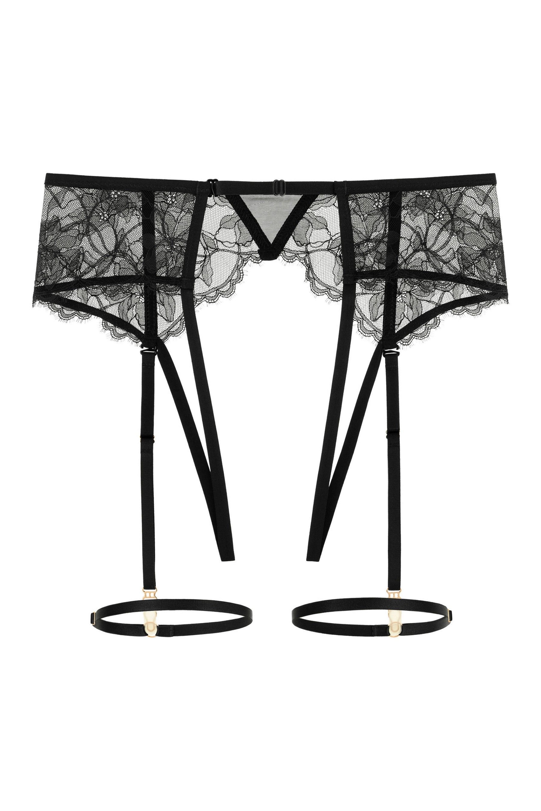 Мереживний пояс з гартерами 814-50 01 black