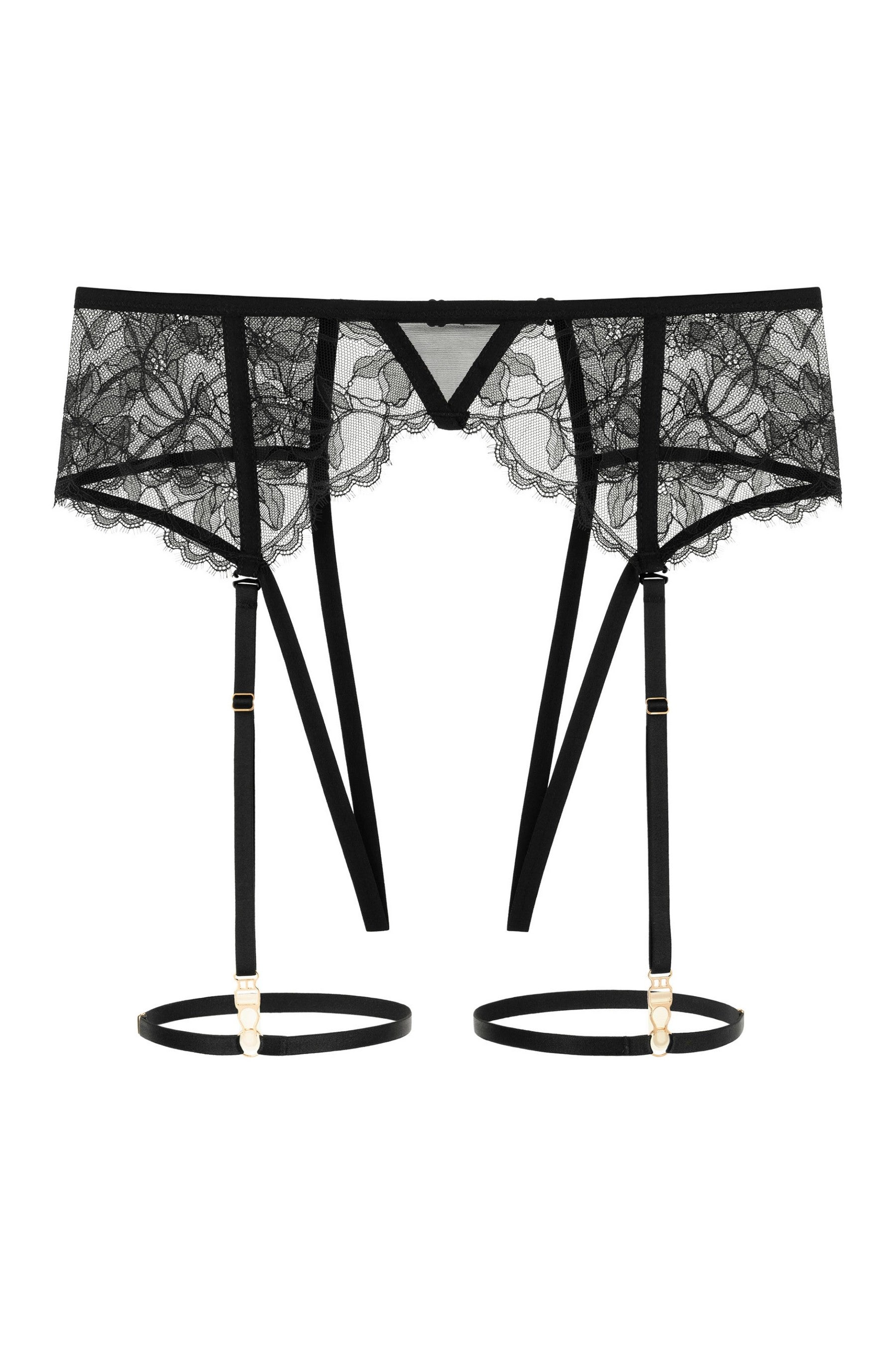 Мереживний пояс з гартерами 814-50 01 black