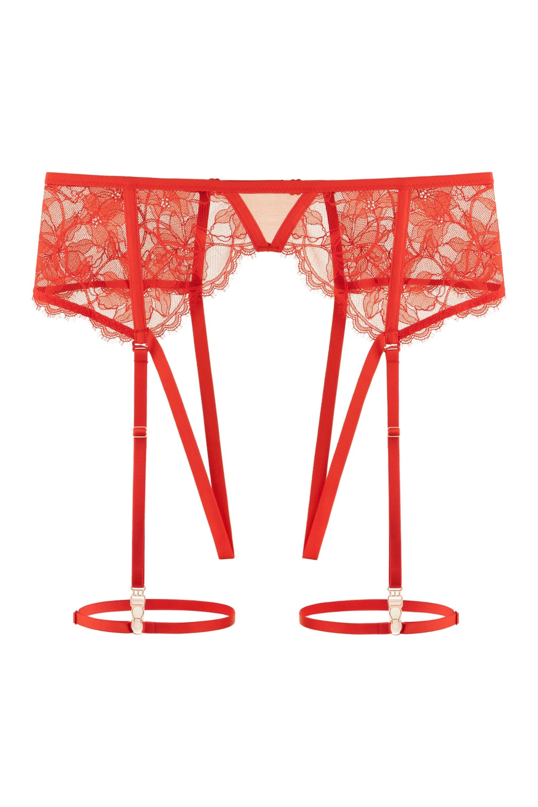 Мереживний пояс із гартерами 814-50 06 red