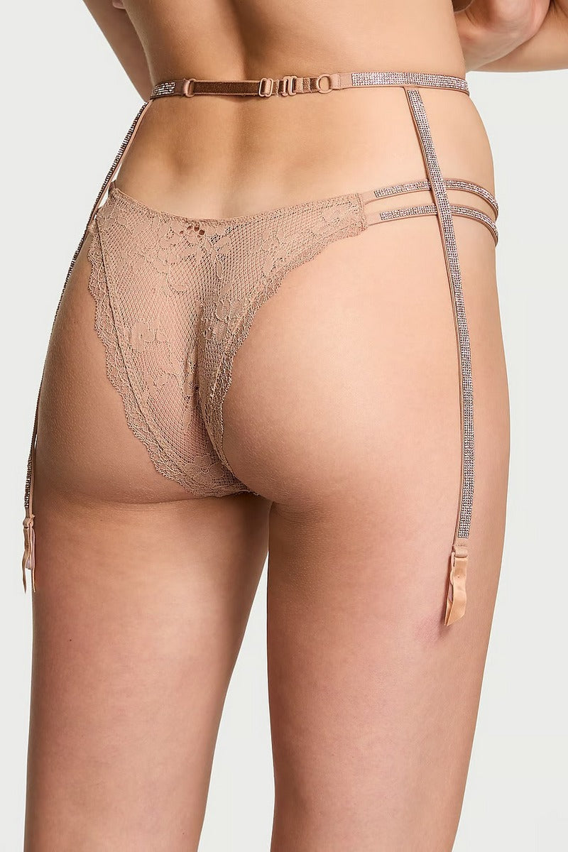 Пояс для чулок со стразами 143580106 beige