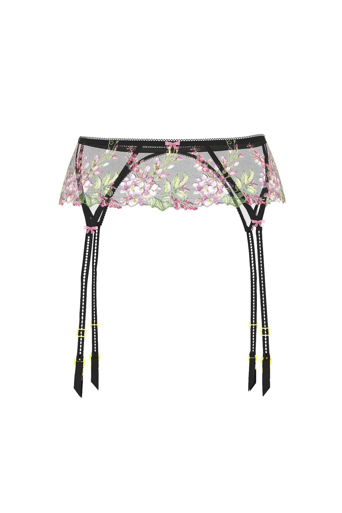Пояс для панчох з вишивкою 788319478 black Victoria`s Secret
