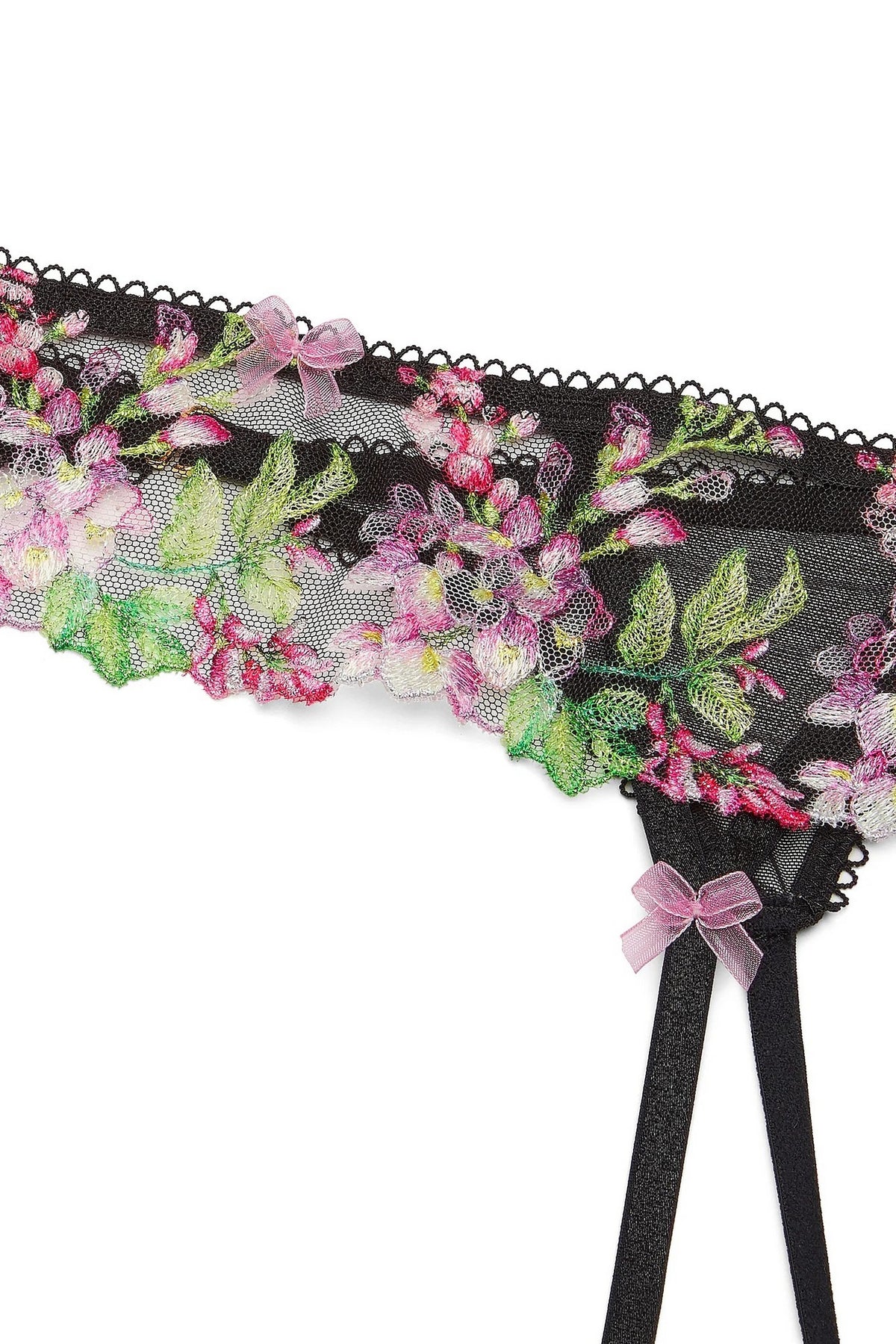 Пояс для панчох з вишивкою 788319478 black Victoria`s Secret вишивка
