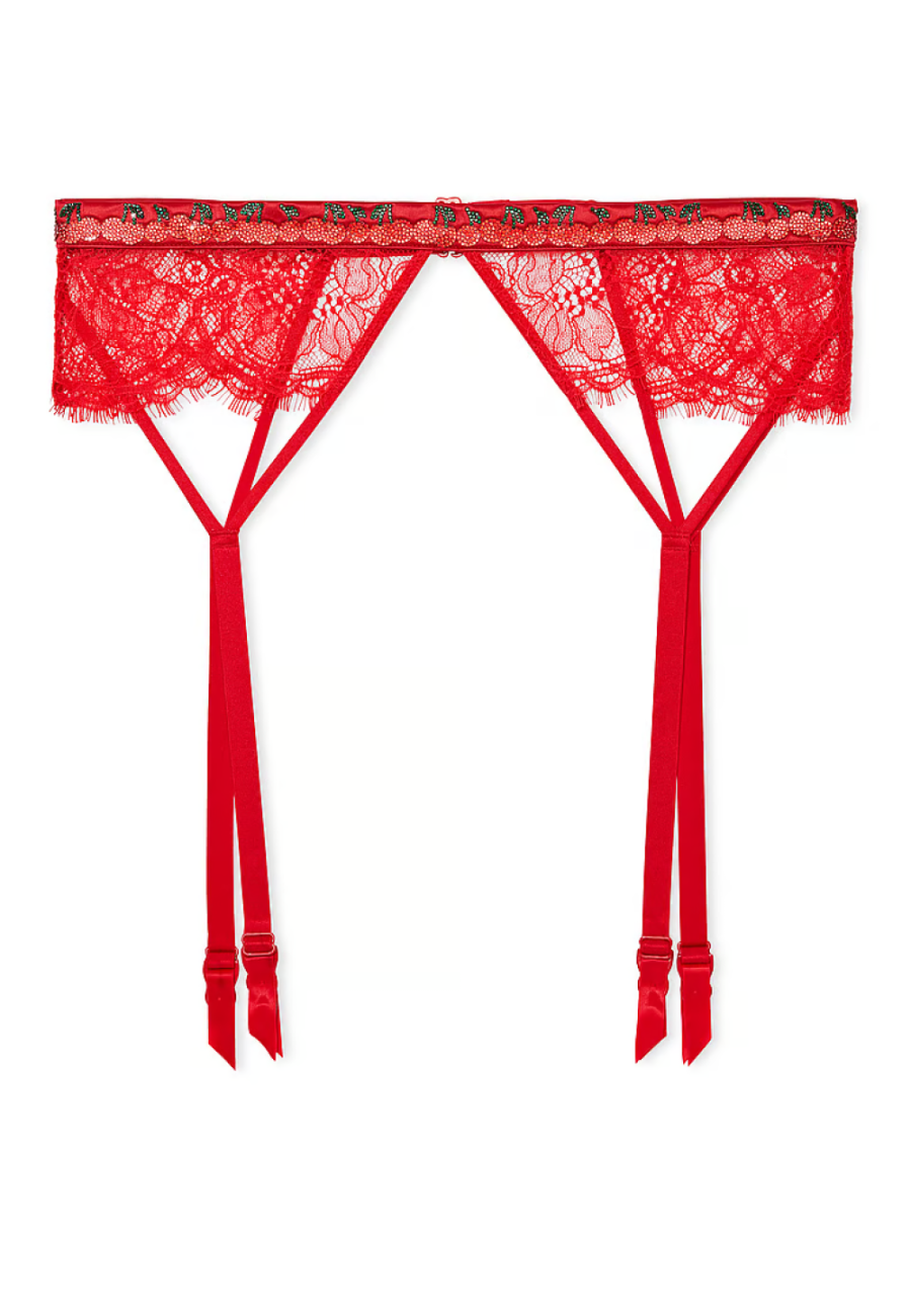 Кружевной пояс + трусики 824274558 red