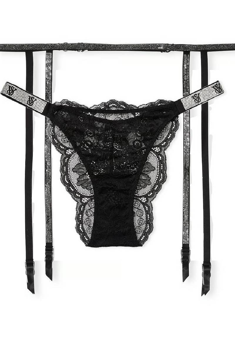 Пояс для чулок + трусики 898205536 black