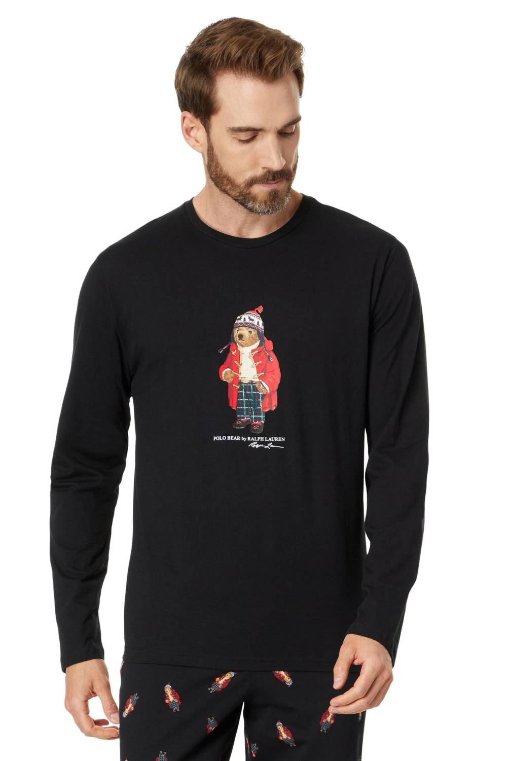 Мужская пижама с принтом 329631320 black