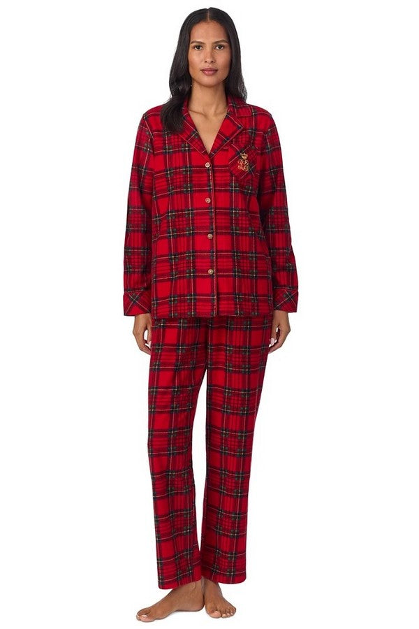 Флисовая пижама с пуговицами 65448193 red