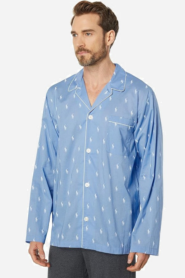 Мужская пижамная рубашка 833027605 blue