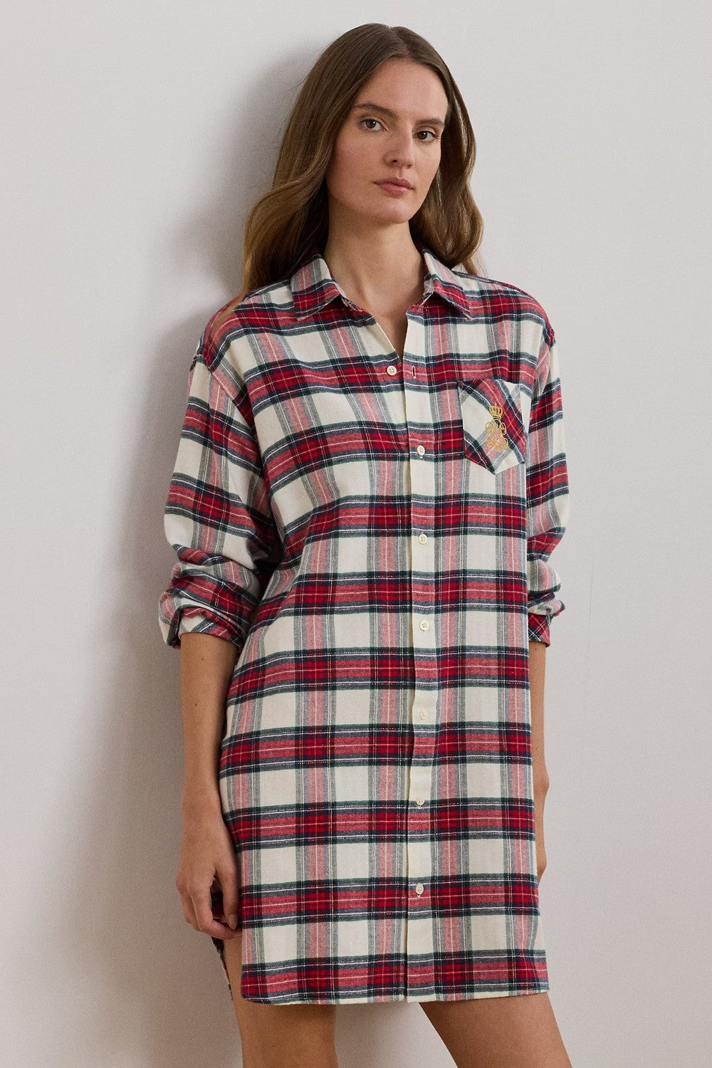 Нічна сорочка на ґудзиках 837755395 red/milk