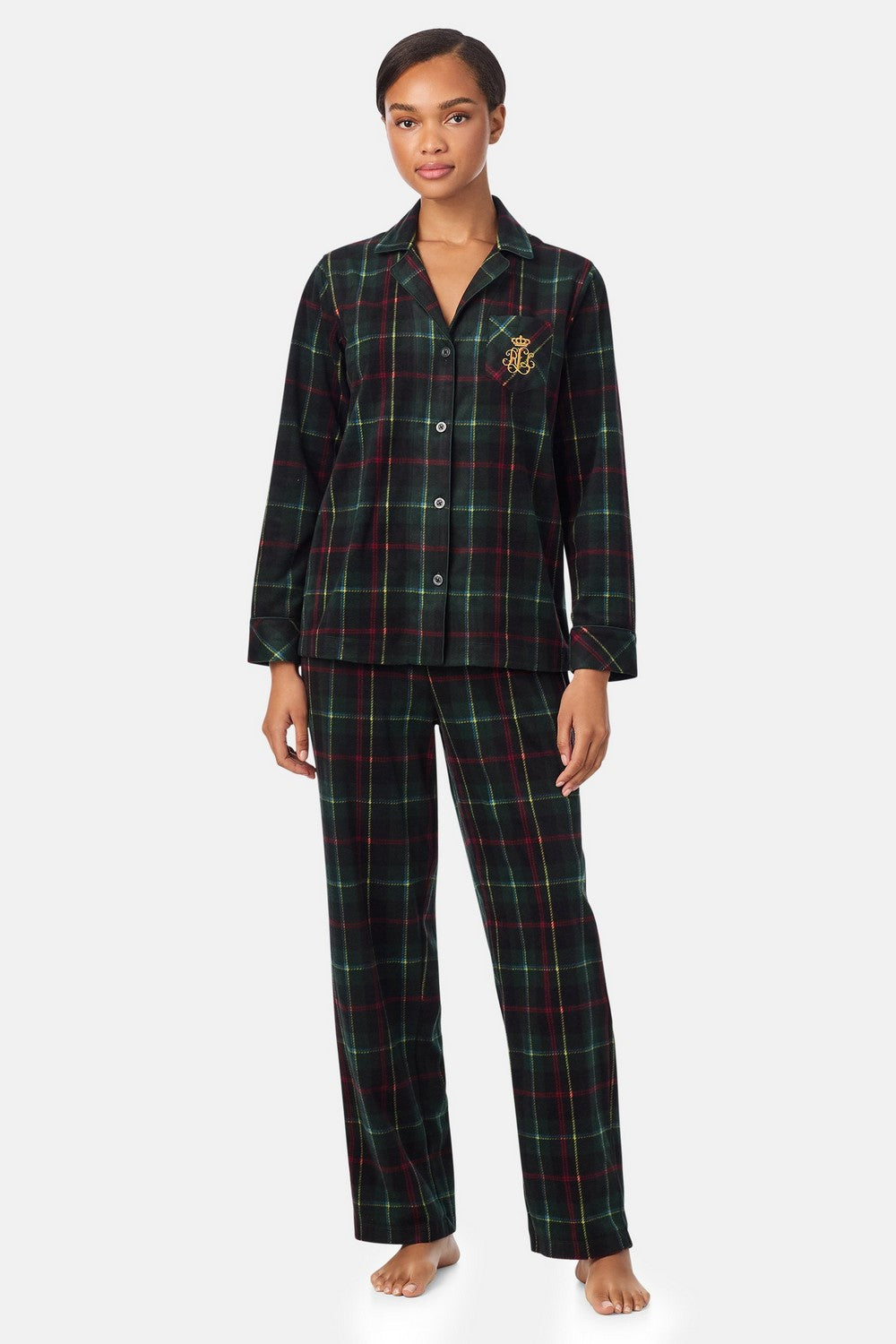 Флісова піжама в клітинку 980882173 green Ralph Lauren