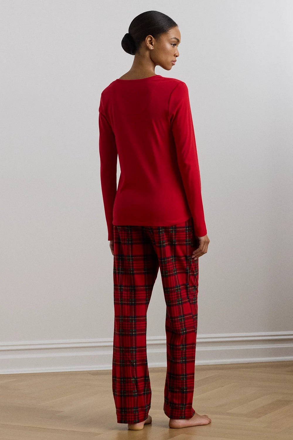 Хлопковая пижама с брюками 999985985 red