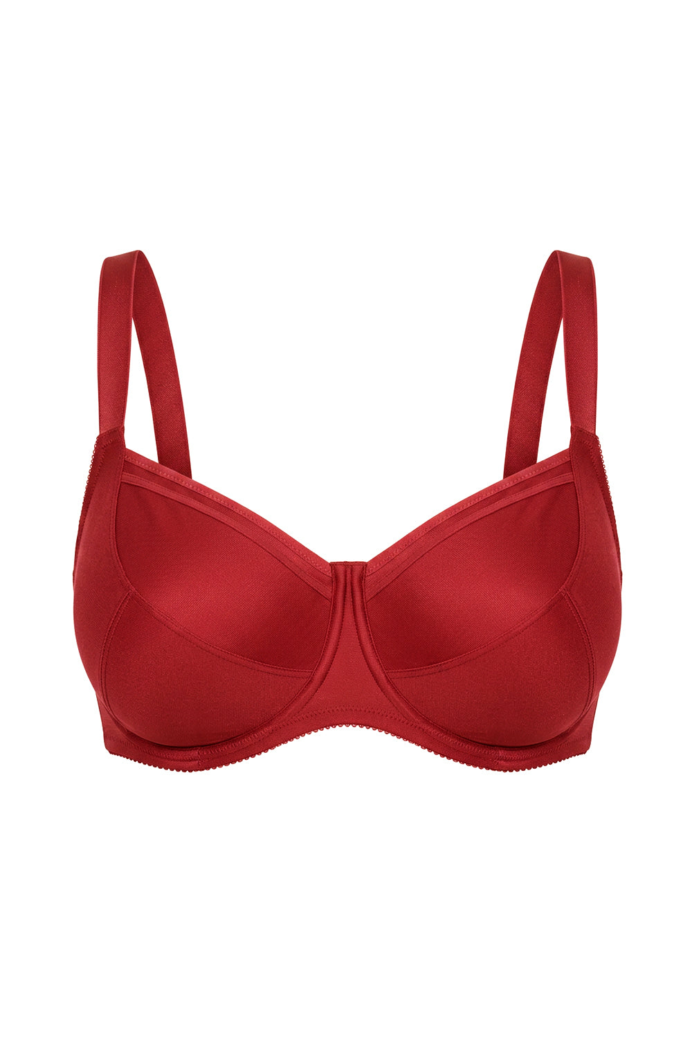 Гладкий бюстгальтер с мягкими чашками 299 red