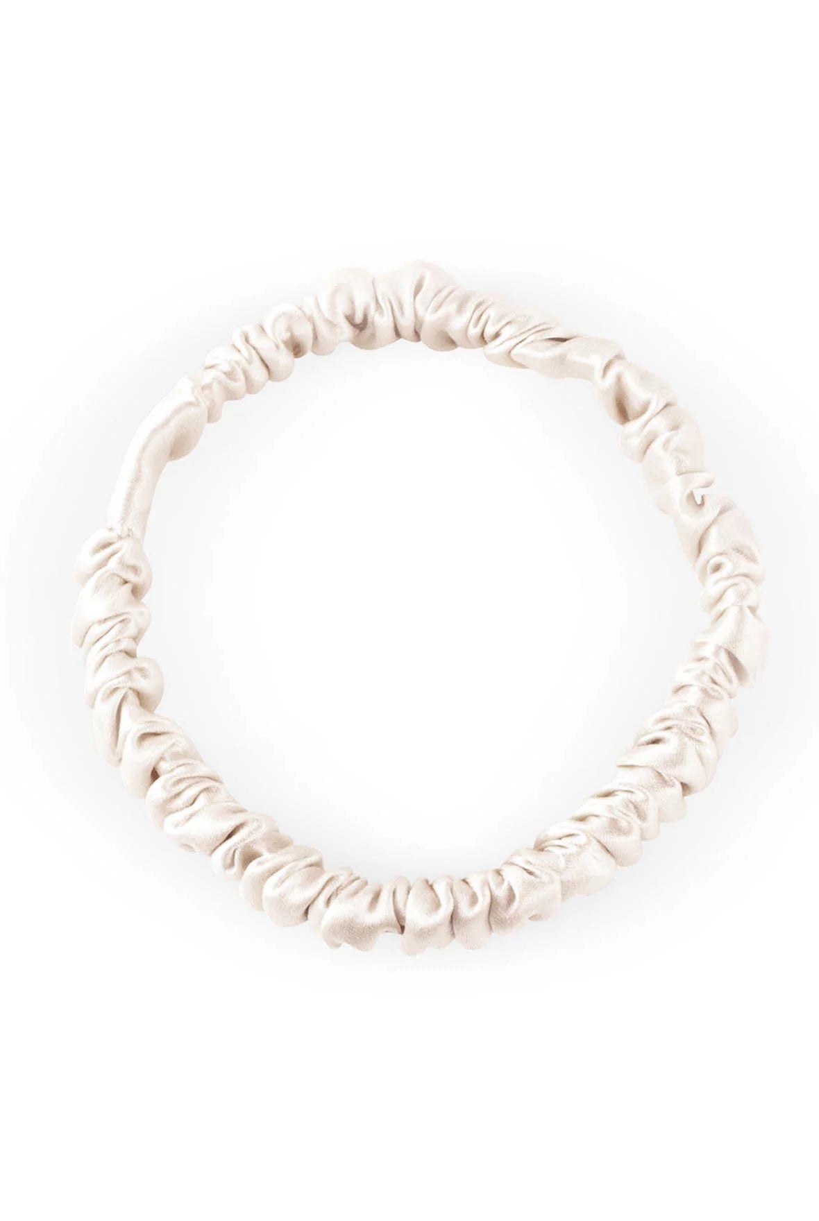 Шелковая резинка для волос 250001-55 ivory