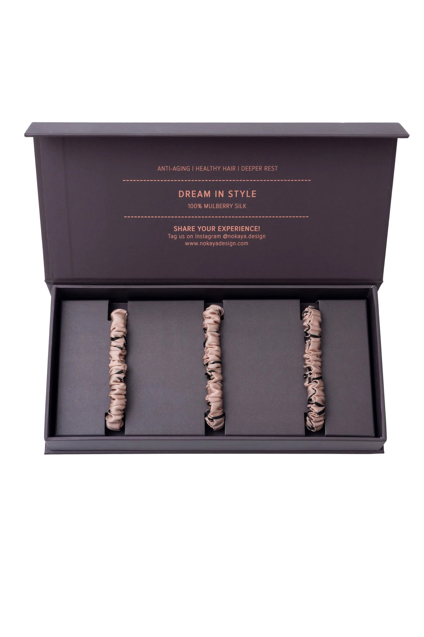 Набор шелковых резинок 250000-55 (3 шт.) rose neo geo