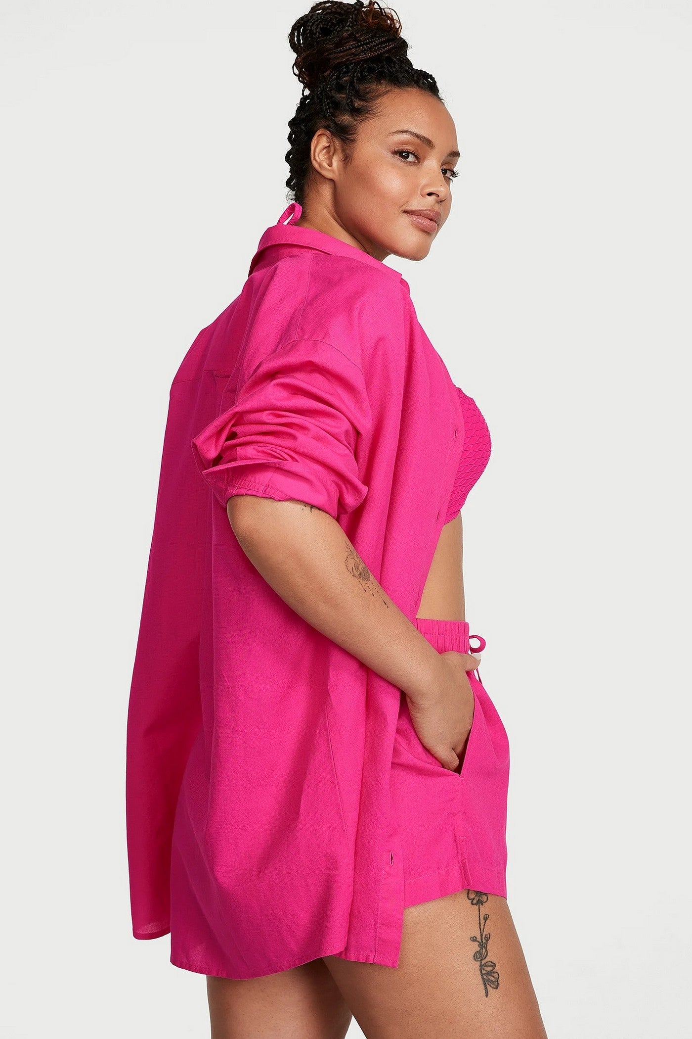 Пляжная рубашка 472982699 pink